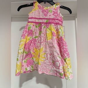 Vintage! Lilly Pulitzer Pink and Yellow Floral Dress